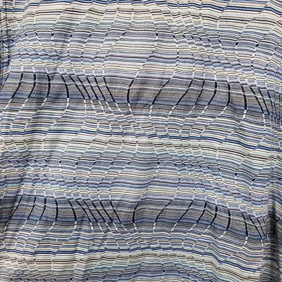 Reel Double Mercerized Wavy Geometric Golf Short Sleeve Polo Shirt XL - Picture 6 of 10